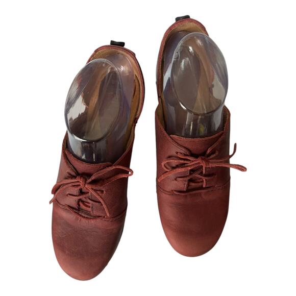 Sanita Theodora Nubuck Leather Clog Studded Wood platform 3" Heel size (38) 7 - Picture 9 of 16